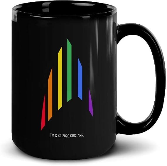 Star Trek: The Original Series Pride Rainbow Delta Black Mug - Officially Licensed - 15 oz