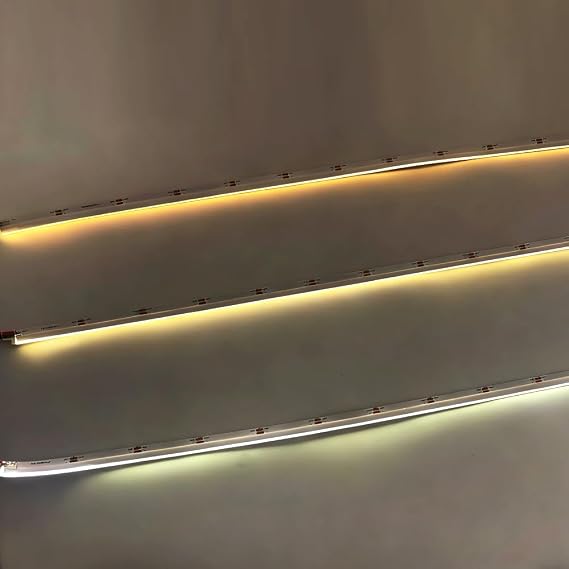 DC24V 3mm Thick Side-Emitting 8MM PCB COB LED Strip Light Flexible UHB Tape 480LEDs/M Flexible High Brightness Lights Side Illuminated Lamp 3000K/ 4000K/6000K (Natural Light 4000K)