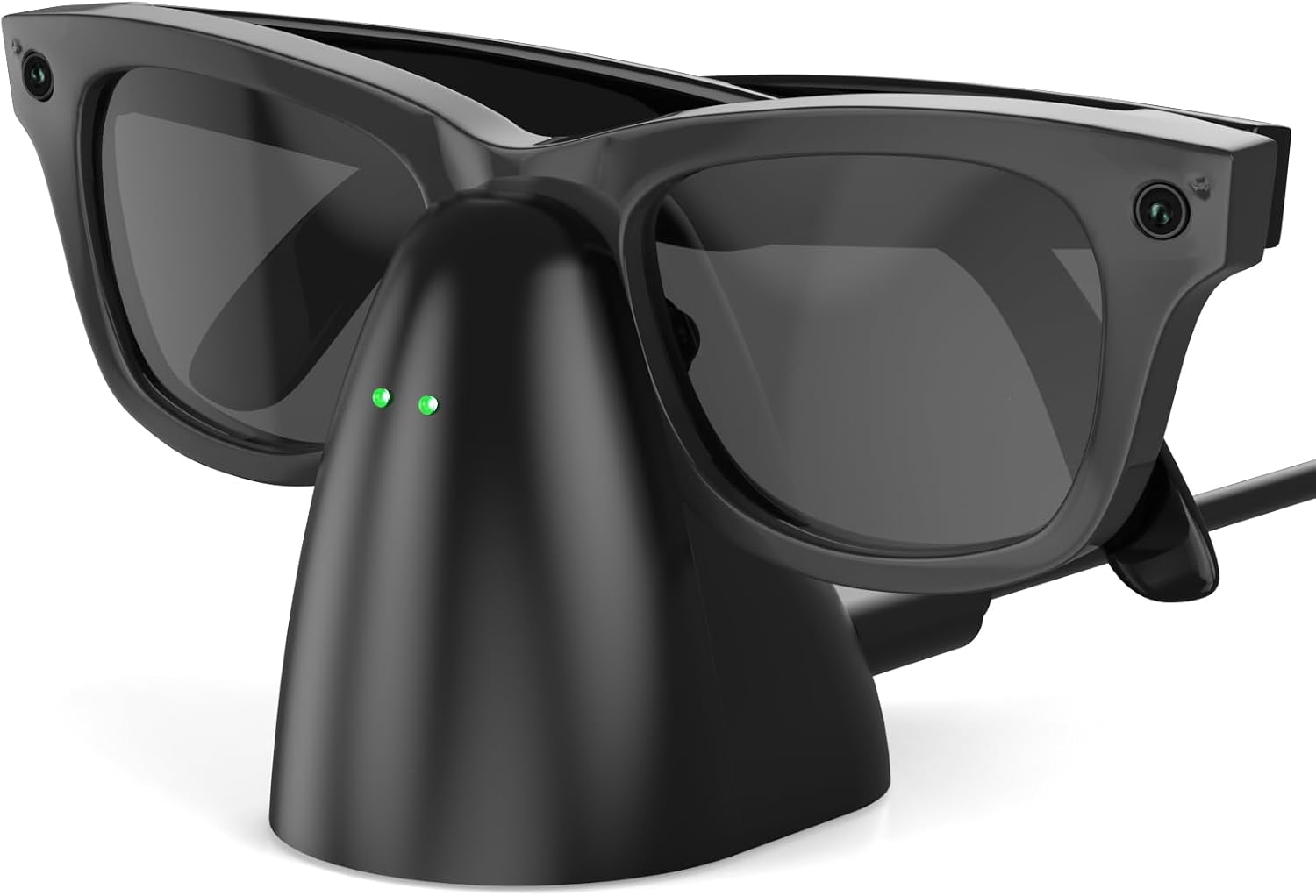 RayBan Meta Smart Glasses対応充電器スタンド、Wayfarer、Headliner、スカイラー用ポータブル充電ドック、59インチUSB-Cケーブル付きOakley HSTN&Display Hypernovaには対応していません