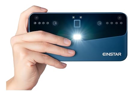 EINSTAR Vega Wireless Handheld 3D Scanner for High Resolution Scanning | 0.05 mm HD Mode, 2K OLED Display, 5000mAh Battery, 32GB LPDDR4, STL OBJ PLY Export