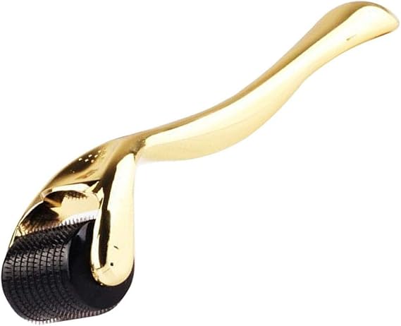 Beard Growth & Hair Regrowth 540 Titanium Microneedling Roller Anti Hair Loss Treatment Bald Spots Beauty Tool,Gold,0.3mm