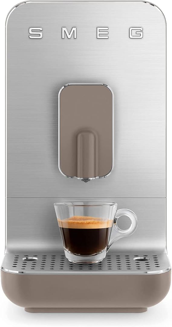 Smeg BCC01TMPUS Fully Automatic Coffee Machine, Taupe