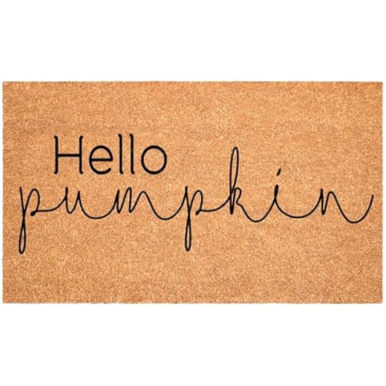 Calloway Mills Hello Pumpkin Doormat TanBlack, 24 x 36
