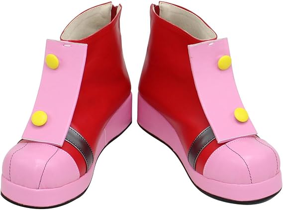 YuanCos Women Pink Cosplay Shoes Ankle Boots X002