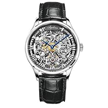 AGELOCER Men's Top Brand Skeleton Fashion Mechanical Automatic Luxury Stainless Steel Analog Watch
