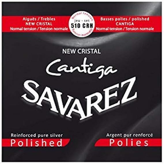 Savarez strings for classical guitar New Cristal Cantiga set standard tension ground 510CRH, set standard tension ground 510CRH