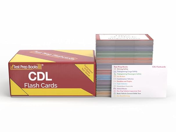 CDL Study Cards 2026-2027: Commercial Drivers License Exam Prep with Practice Test Questions [Full Color Cards]