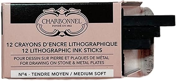 Charbonnel Professional Litho Crayons No4 Medium Soft, Set of 12