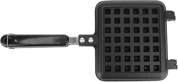 Waffle Maker Molds For Belgian Waffles Non-Stick Waffle Iron Stove Top Gas Stove Rotary Baking Tray For Induction Cooker Sandwich Pan(One-headed Waffle)