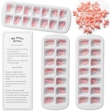 My Water Broke Baby Shower Game with 80 Mini Plastic Babies, 3 Ice Cube Trays and 1 Sign, Used for Ice Baby Shower Games, White