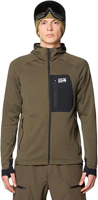 Mountain Hardwear mens Polartec Power Grid Full Zip Hoody