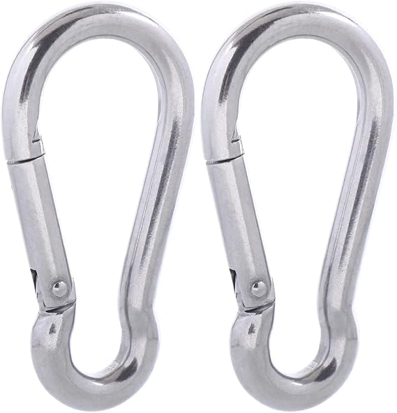 Carabiner 316 Stainless Steel Spring Hook Multifunction Spring Snap Keychain