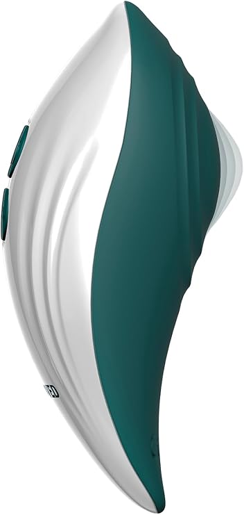 Evolved Love Is Back - Palm Pleasure Powerful 7 Speeds & Functions Silicone Rechargeable Stimulator - Teal/White