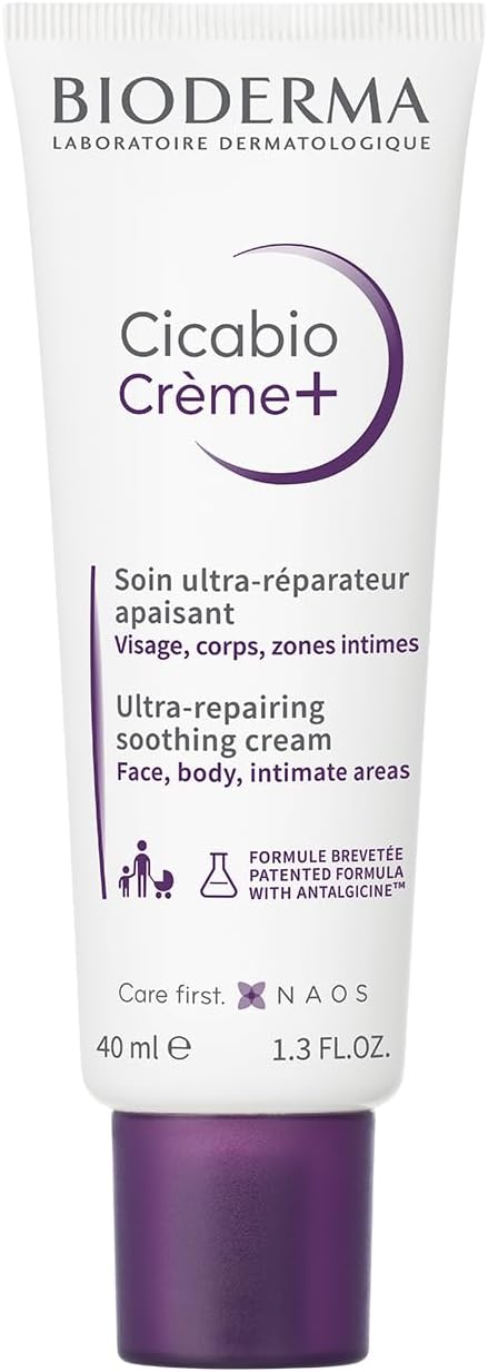 Authentic ProductBioderma Cicabio Cream Plus 40mL for Damaged Skin Face & Body Cream Fragrance-Free, No Colorants, No Ethyl Alcohol, No Parabens