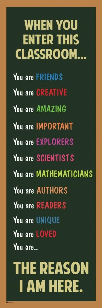 When You Enter This Classroom Poster For Affirmation Station Empowerment Wall Decor Must Haves Door Decorations Welcome Positive Poster For Teacher Expectations Cool Wall Decor Art Print Poster 36x12