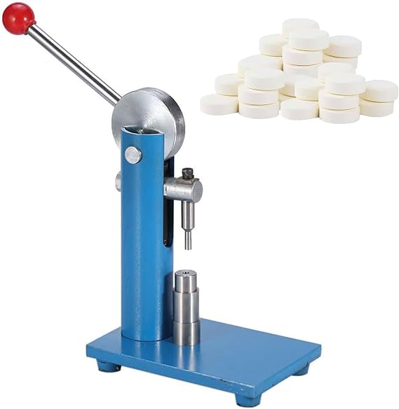 Jewellery Press Machine，Tablet Press Machine, Pill Punching Machine Tableting Tool, Sugar Slice Making Tool, Milk Tablet DIY Homemade Molding Device, for Home Kitchen 10mm