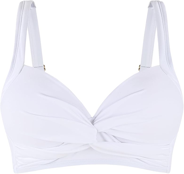 Ocean Blues Twist Front Wirefree Molded Cup Bikini Top