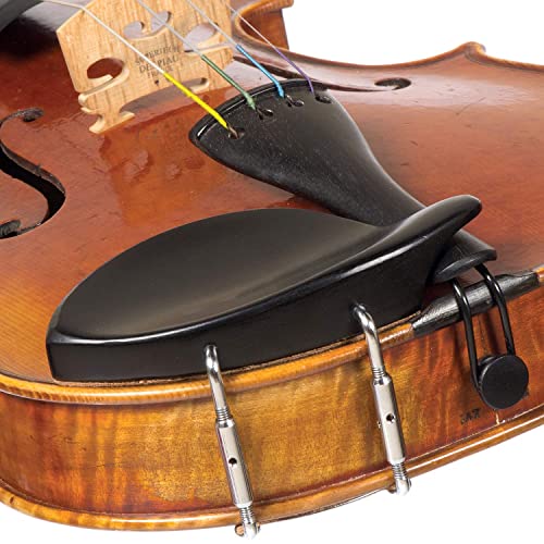 Dresden 44 Violin Chinrest - Ebony with Standard Bracket
