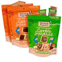 Michel et Augustin Cookies, Individually Wrapped Snacks, 3 Bag Variety Pack, Gourmet Chocolate Shortbread, 15 French Butter Cookies per bag