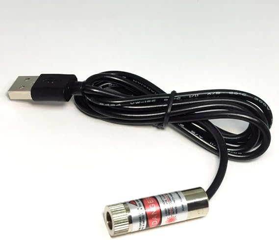 Focusable 650nm-100 Red Laser Diode Module Dot Line Cross Beam 12 * 35mm Lighting USB (Dot)