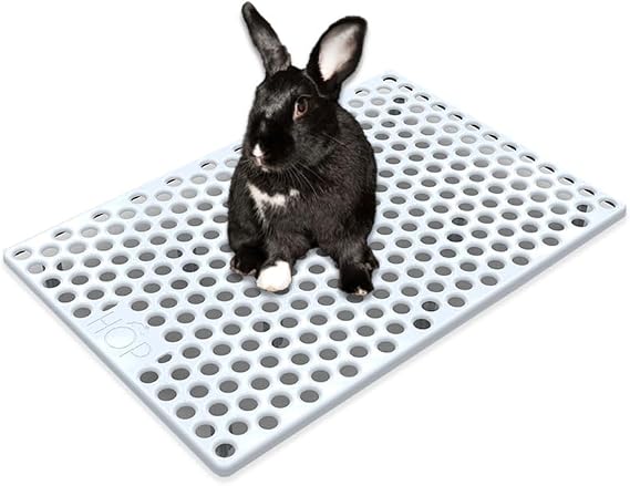 HOP Rabbit Litter Box Grid, Dishwasher Safe, Non-Slip Sifter, 0.5 Holes, 19 x 13, Keeps Paws & Hay Clean and Dry (Grid Only)
