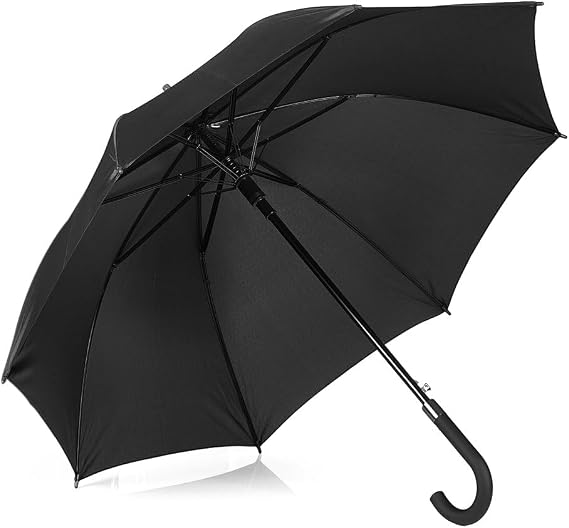 Black (8 + Double) Stranded Unbreakable Cane Umbrella