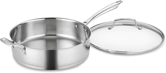 Cuisinart 89336-30H Professional Stainless Saute with Cover, 6-Quart