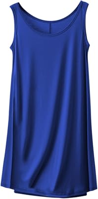 XUNRYAN Womens Tank Dresses Mature Ladies Short Dress Lounge Pajama Nightgown Loungewear Loose Fit Sleepwear House Outfit