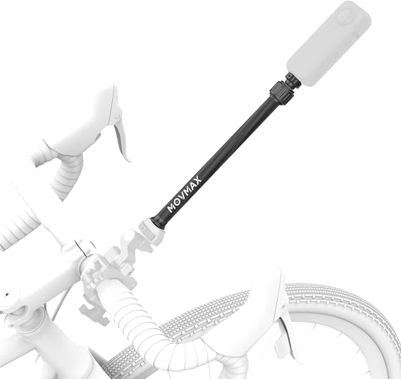 MOVMAX Invisible Carbon Fiber Selfie Stick with 1/4 Screw Hole,Extendable Action Camera Accessories Compatible with Insta360 X5 / X4 / X3/Gopro,Lightweight Vlog Stick 93g,25cm-40cm/0.8f+-1.3ft
