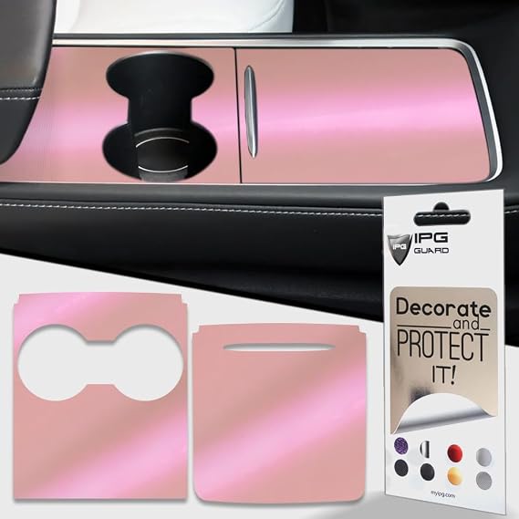 IPG Pink Pearl Custom Car Decal for Tesla Model 3-Y Center Console (Gen2) 2021-23 Wrap Decals Stickers