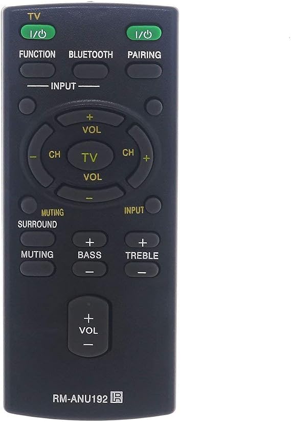 RM-ANU192 Remote Control Replaced for Sony RMANU192 Sound Bar System RM-ANU191 HT-CT60BT SA-CT60BT