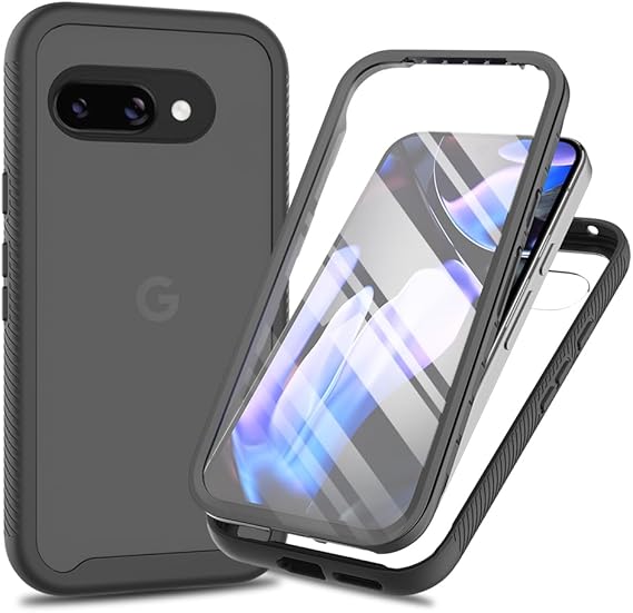 Sawiqpd for Google Pixel 9A Case and Screen Protector, Black