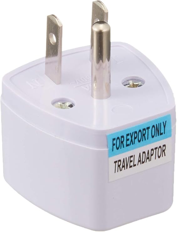 Single-Business 523738 Travel Adapter USA Universal with Male Plug, White