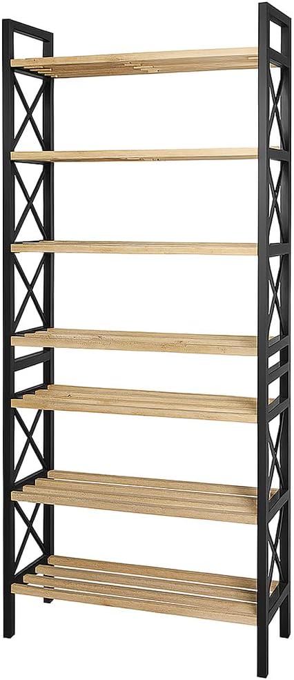 bituclass 8 Katlı Çok Amaçlı Raf Ayakkabılık – 47x18x127 cm, MDF ve Plastik Malzeme, Kolay Kurulum QR Kodlu, Modern ve Dekoratif Düzenleyici Dolap Ünitesi, Siyah