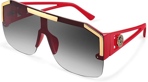 FEISEDY Square Oversized Sunglasses for Men Women Flat Top B2765