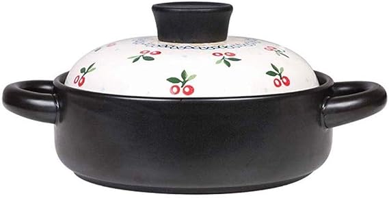 ceramic pot, Ceramic Hot Pot Casserole Earthenware Clay Serves Round Black Dish Casserole/Clay Pot/Earthen