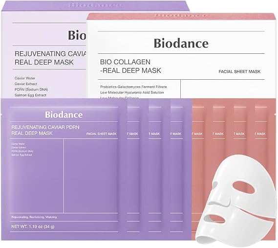 BIODANCE Caviar PDRN & Bio Collagen Duo Real Deep Overnight Gel Mask for Plumping Hydration, Firming for Glass Skin, Korean Skin Care, Skin Care Set