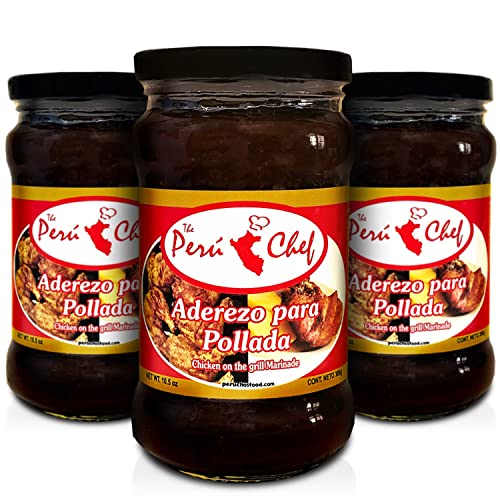 Peruchef Aderezo para Pollada | Peruvian Chicken on The Grill Marinade Sauce 3 Pack