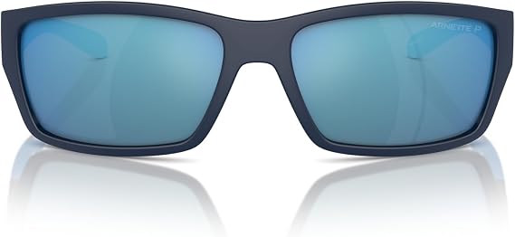 ARNETTE Man Sunglasses Black/Red Matte/Shiny Frame, Grey Mirror Orange/Yellow Lenses, 61MM
