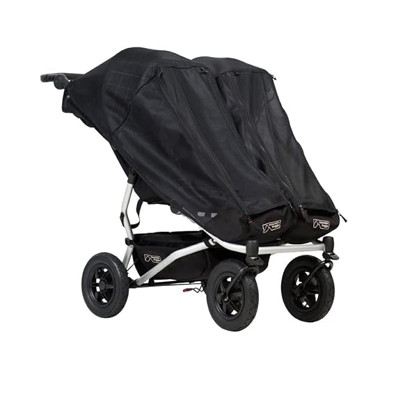 Mountain Buggy Duet Double Cover, Mesh, Black