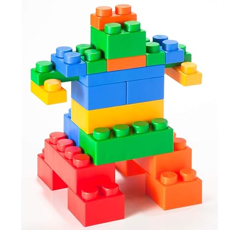UNiPLAY Mix Soft Building Blocks - 60-Piece Set for Infant Early Learning, Cognitive Development, and Toddler Creative Play - Ages 3 Months+