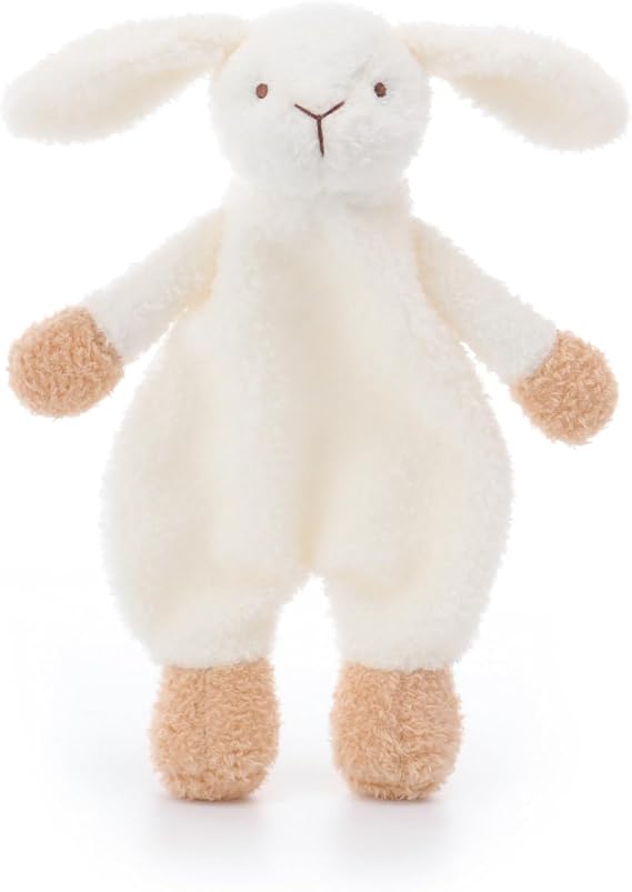 Apricot Lamb Security Blanket Bunny Rabbit Comforter Soft Baby Lovey 10"