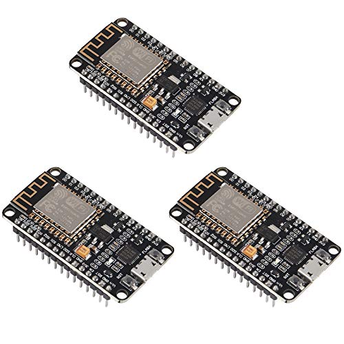 3Pcs ESP8266 NodeMcu LUA CP2102 ESP-12E WiFi Development Board with USB & WiFi Connectivity, 802.11bgn Standard, 4MB Storage, 80MHz CPU, FreeRTOS OS