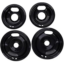 Kitchen Basics 101 Made in the USA, Porcelain Drip Pan Set Replacement for Whirlpool Amana Maytag W10288051 : 2 ea 6 93169204b and 8" 93169205b, AP4507828,1874987, 4396070, 4396072, AH2377787