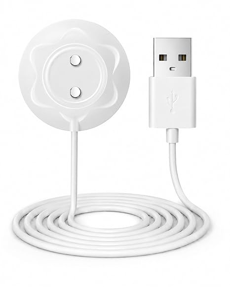 Rose Charger Replacement, Magnetic USB Charging Cable, Fast Charging Dock Set for Rose (Creamy White)