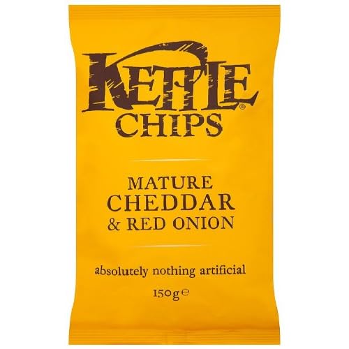 Kettle Chips Mature Cheddar And Red Onion Crisps 150 G Pack Of 6