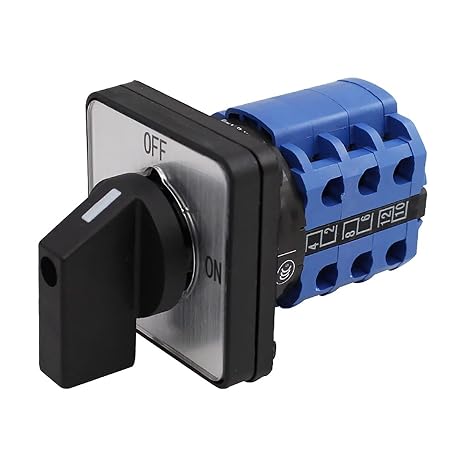 1Pcs Universal Changeover Selector Switch, Power Transfer Switch, 2 Positions 12 Terminals, LW26-20 C06/3 380V 20A Motor, Water Pump Generators, Rotary Cam Selector