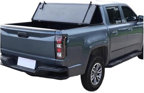 Hard Tri-Fold Tonneau Cover Compatible for Toyota Hilux Revo Vigo Tacoma Tundra Aluminum 4x4 Pickup Truck Bed Waterproof Topper Multi-Purpose Rear Trunk Wear Resist