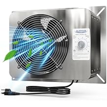 ALORAIR 780CFM Crawlspace Ventilation Fan with Humidistat, IP55 Rated Basement Stainless Steel Exhaust Fan, Built-In Isolation Net 8.1 Inch Foundation Vent Fan for Crawl Space, Garage, Attic,Grow Tent