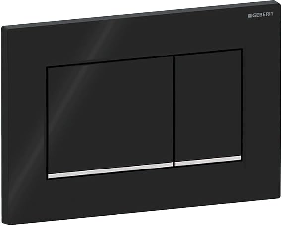Geberit G115883KM1 Sigma 30 Dual Flush 1.6/0.8 GPF Actuator Plate Black/Polished Chrome